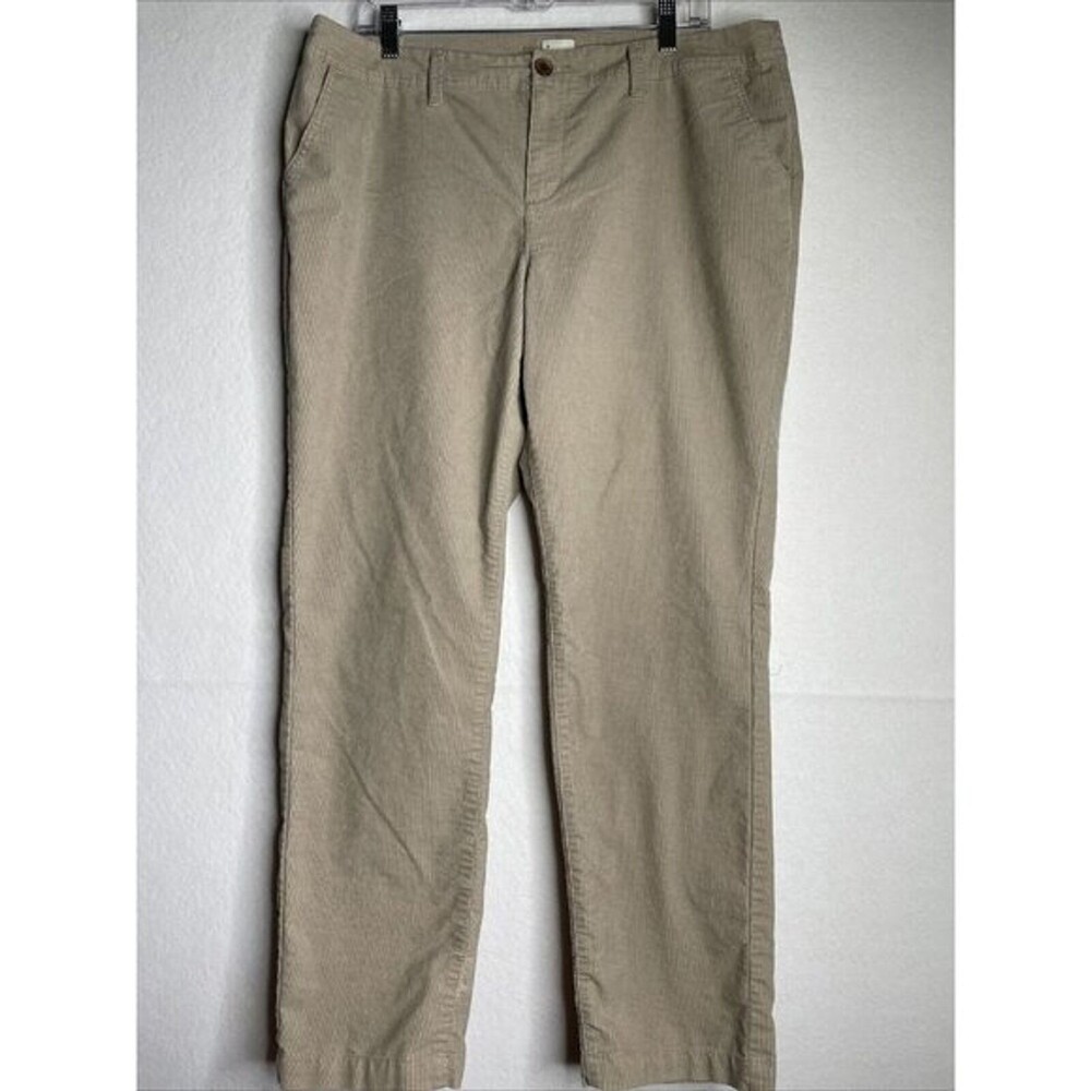 A New Day Womens Corduroy Stretch Elastizado Straight Leg Size 16 Tan 37x29